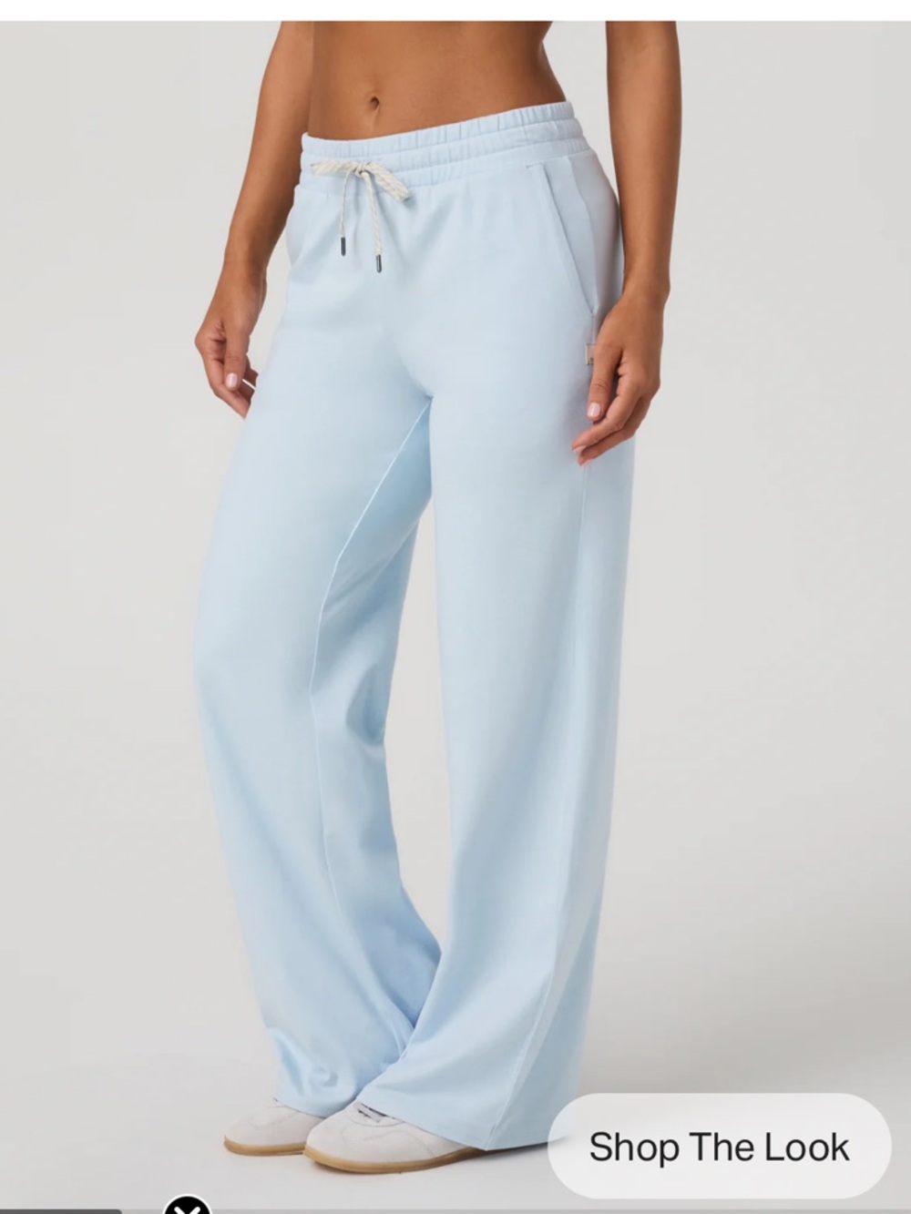 Vuori Light Blue Wide-Leg Drawstring Sweatpants